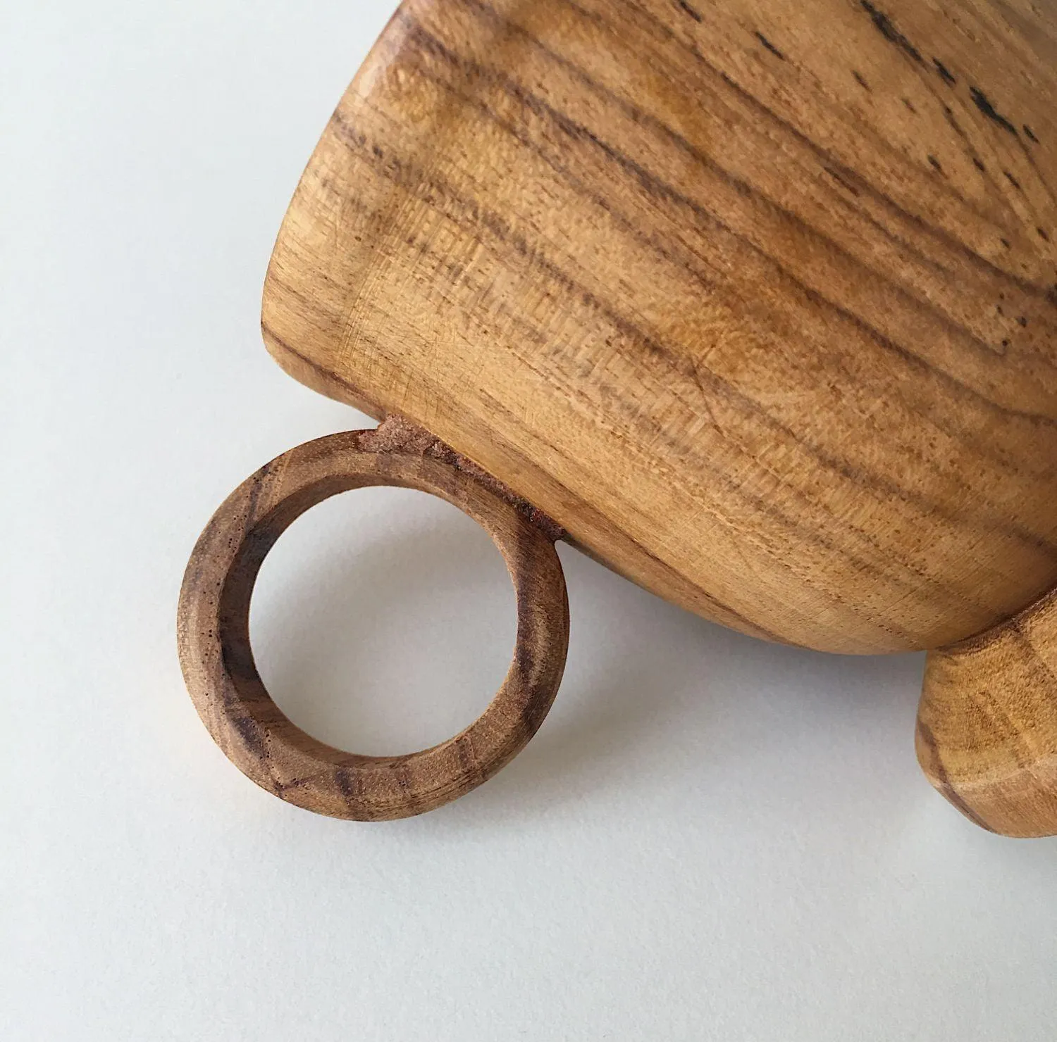 Handmade High-legged Teak Coffee Cup