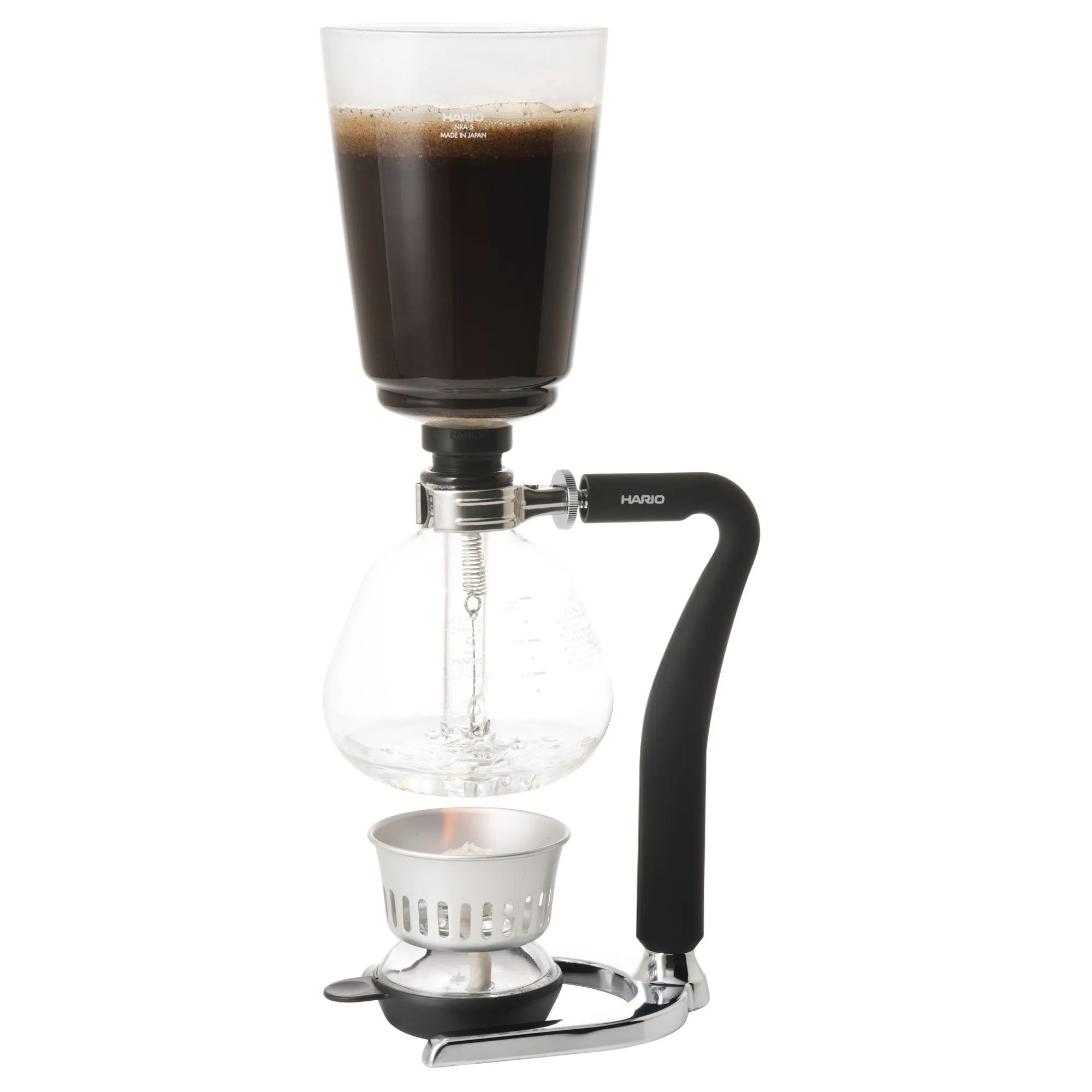 Hario NEXT Glass Syphon Coffee Maker with Silicone Handle, 5-Cup,