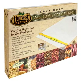 Harvest Keeper® Pre-Cut Vacuum Seal Bags, Clear, 15 in. x 20 in. (50 Bags)