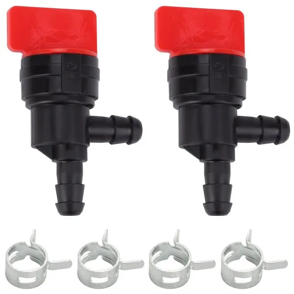 Hipa (Pack of 2) 1/4 inch 90 Degree Fuel Shut Off Valve for Tecumseh 35857 BS 698181 494539 697944 Engine