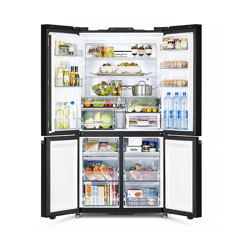 Hitachi RWB640VGB1XMGW French Bottom Freezer Luxury 638L Vacuum Compartment Matt Glass White