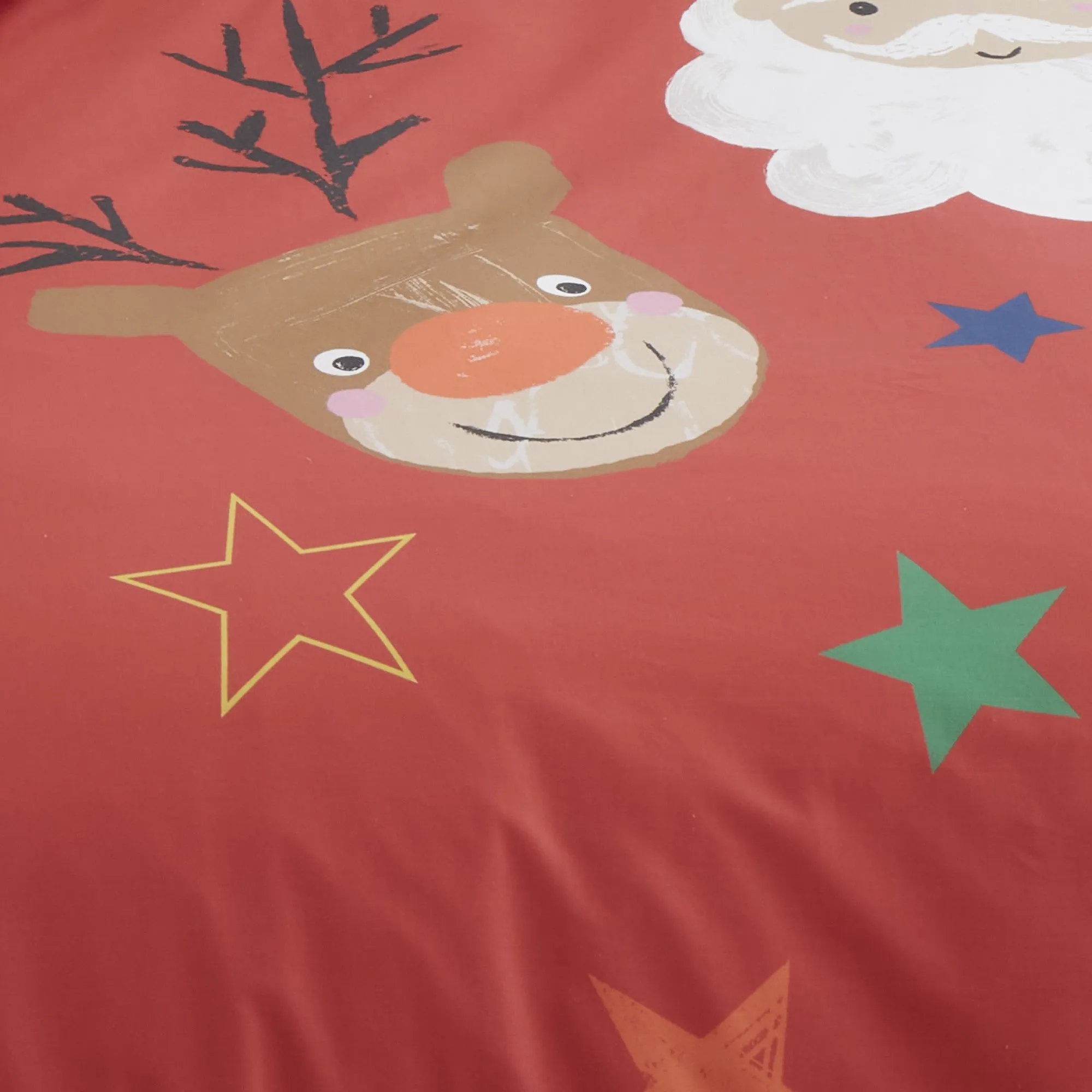 Ho Ho Ho Duvet Cover Set by Bedlam in Red