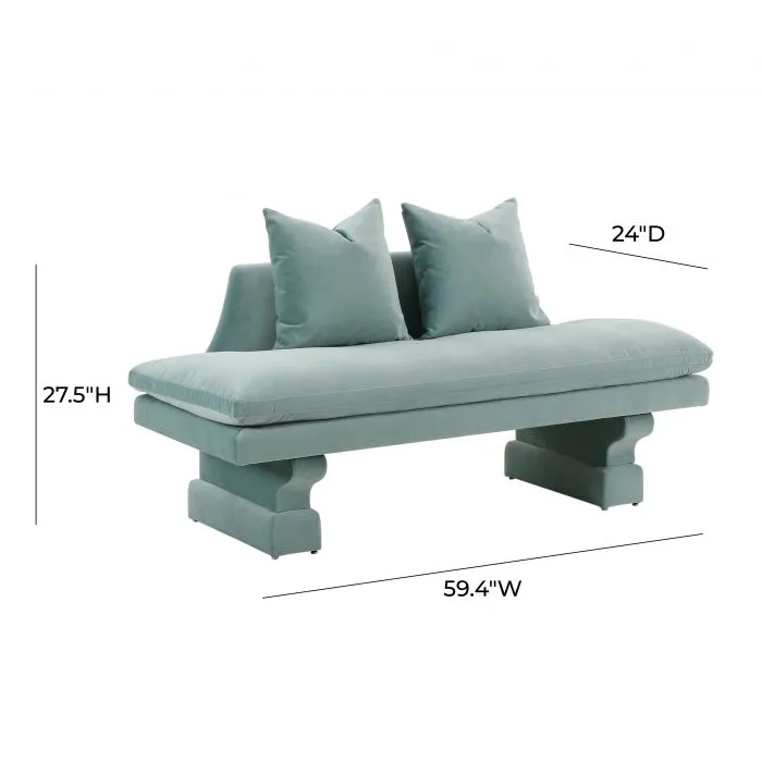 Hyde Velvet Pedestal Sofa