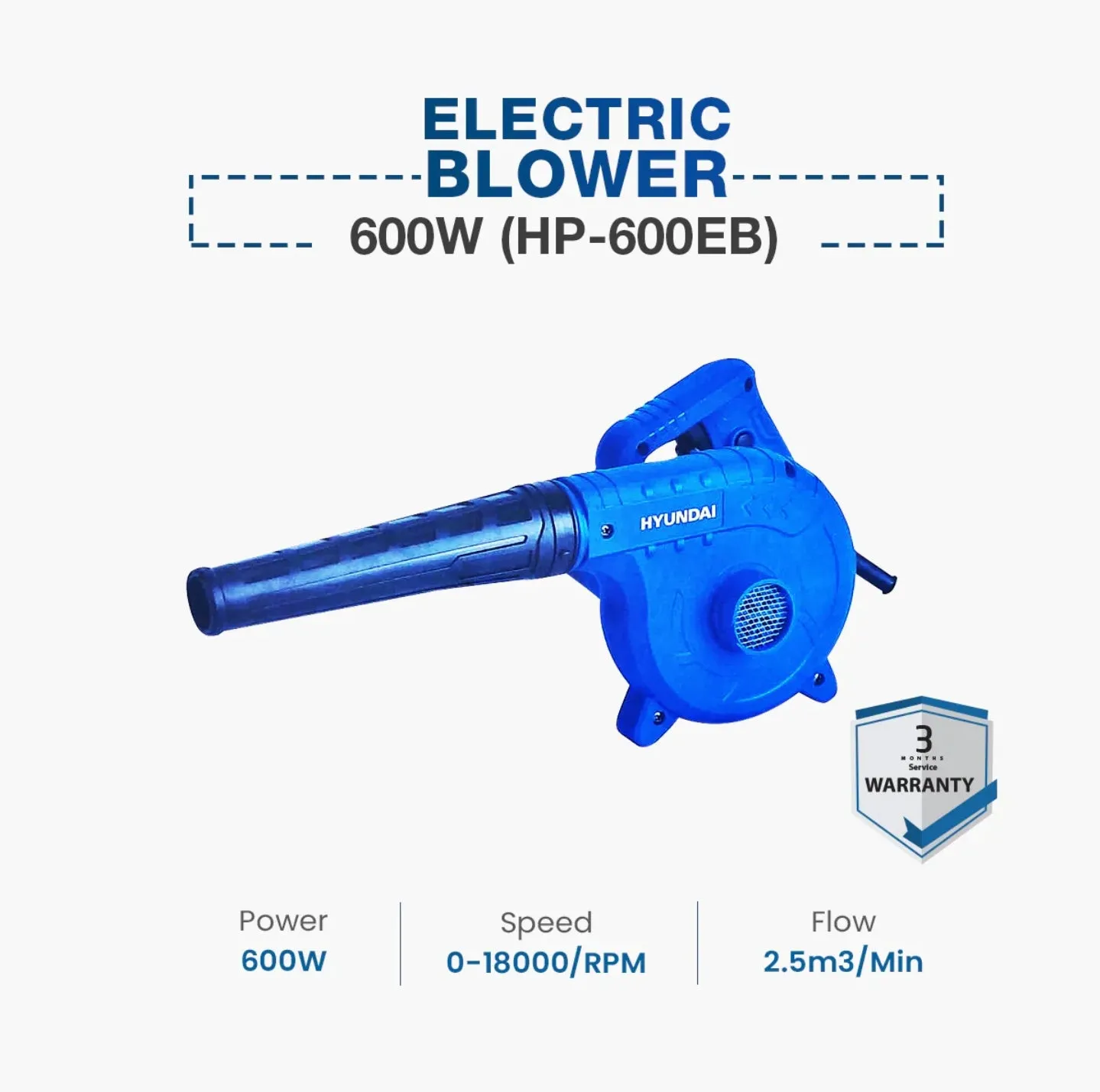 Hyundai Electric Blower 600W (HP-600EB)