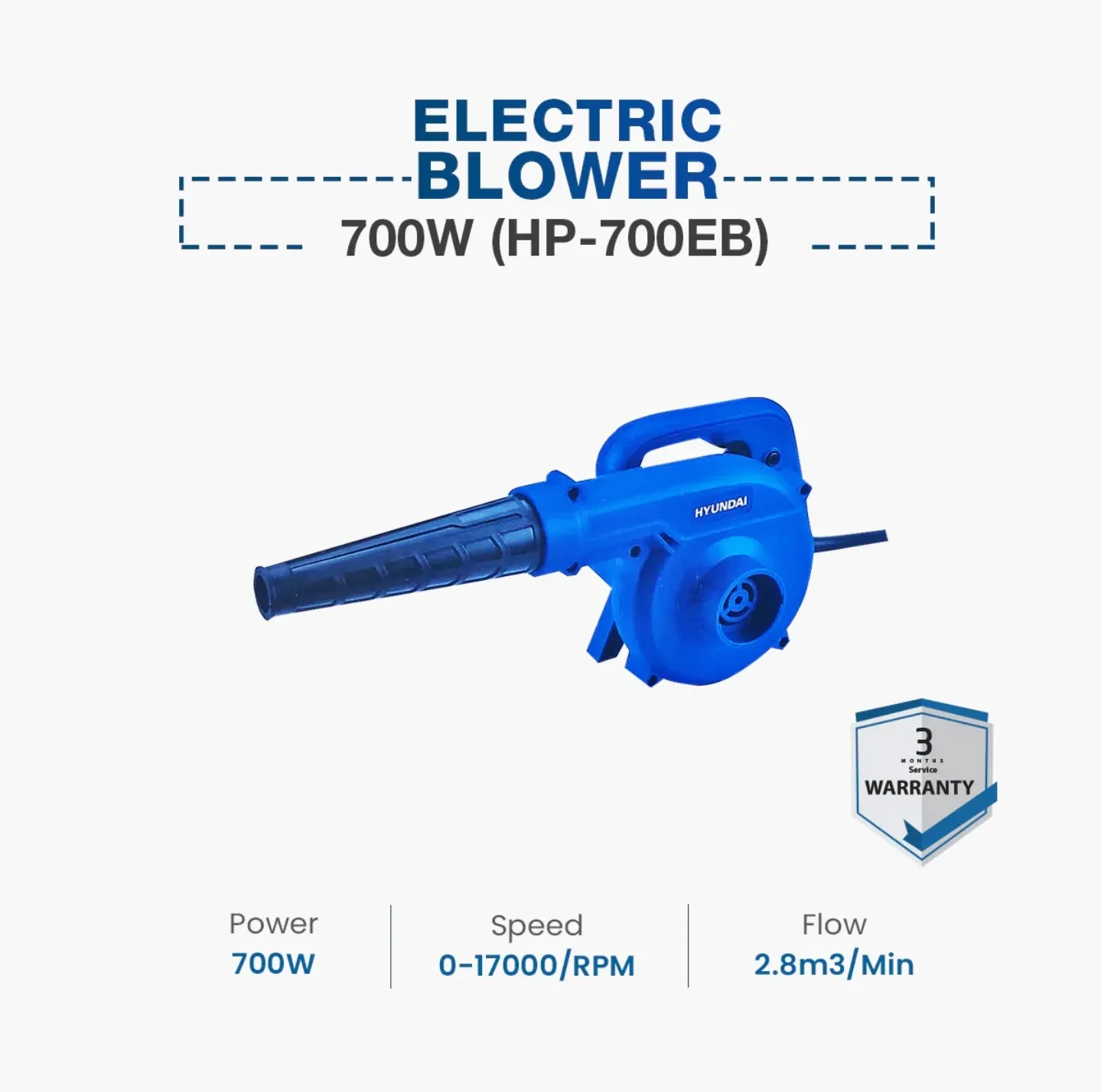 Hyundai Electric Blower 700W (HP-700EB)