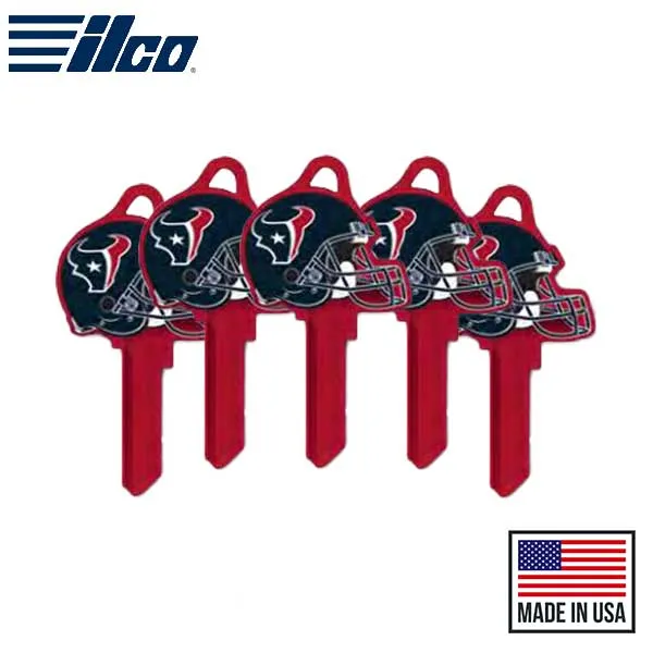 Ilco - NFL TeamKeys - Helmet Edition - Key Blank - Houston Texans - SC1 (5 Pack)