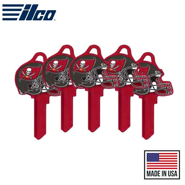 Ilco - NFL TeamKeys - Helmet Edition - Key Blank - Tampa Bay Buccaneers - KW1 (5 Pack)