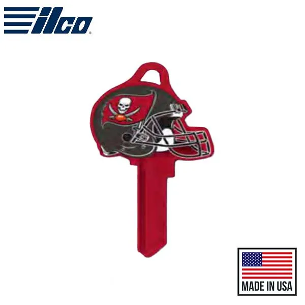 Ilco - NFL TeamKeys - Helmet Edition - Key Blank - Tampa Bay Buccaneers - KW1 (5 Pack)