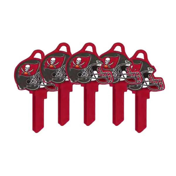 Ilco - NFL TeamKeys - Helmet Edition - Key Blank - Tampa Bay Buccaneers - KW1 (5 Pack)