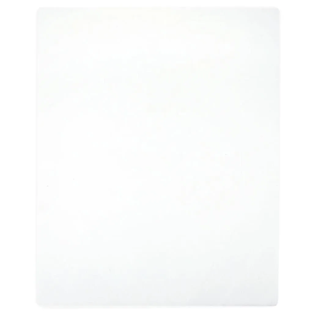 Jersey Fitted Sheet White 90x200 cm Cotton