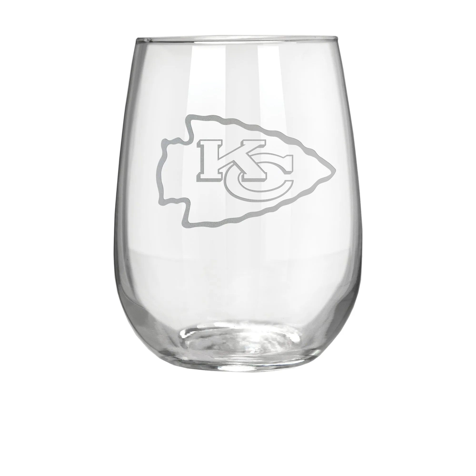 Kansas City Chiefs 17 oz. Stemless Wine Glass