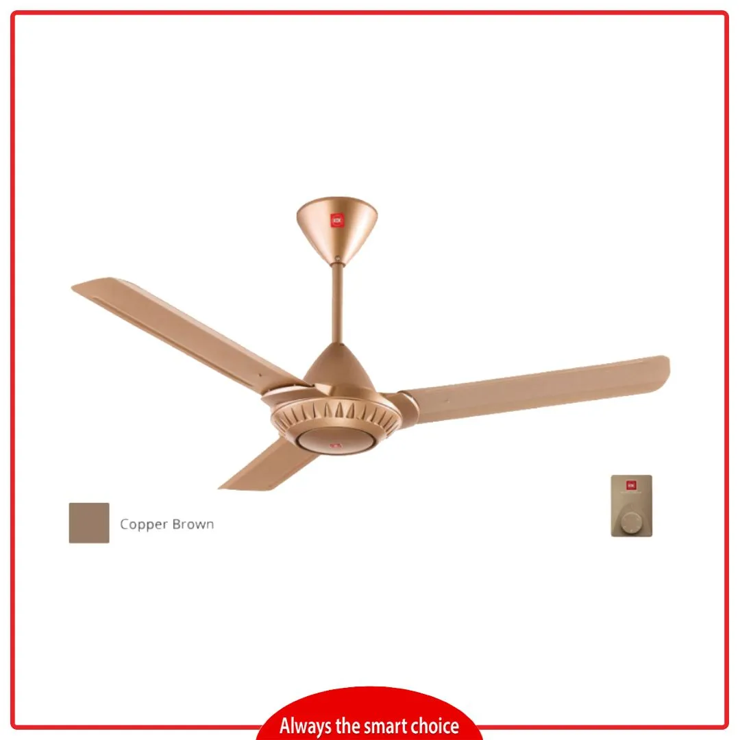 KDK K12WO 120cm/48 Inch Regulator Type Ceiling Fan (Copper Brown)