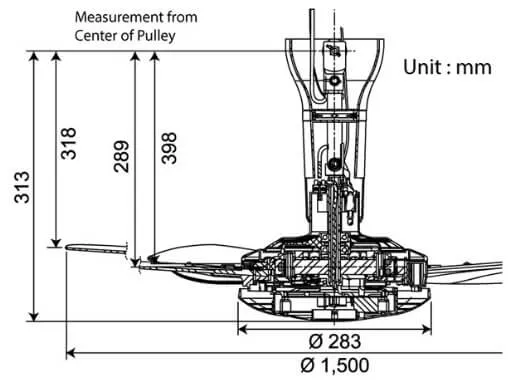 Kdk Z60WS White/Grey 150cm Ceiling Fan w/Remote Control