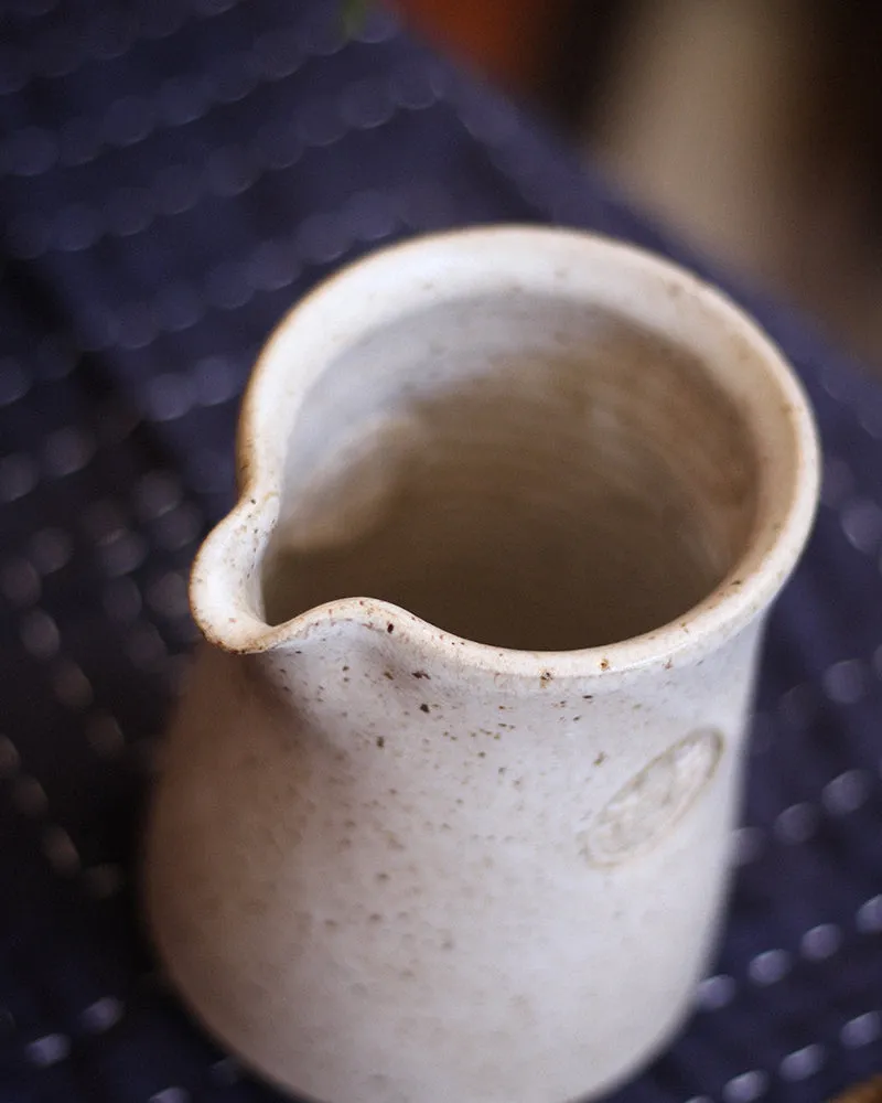 Kelly Pottery x Kiriko Coffee Pot, Short, Matte Natural Speckled