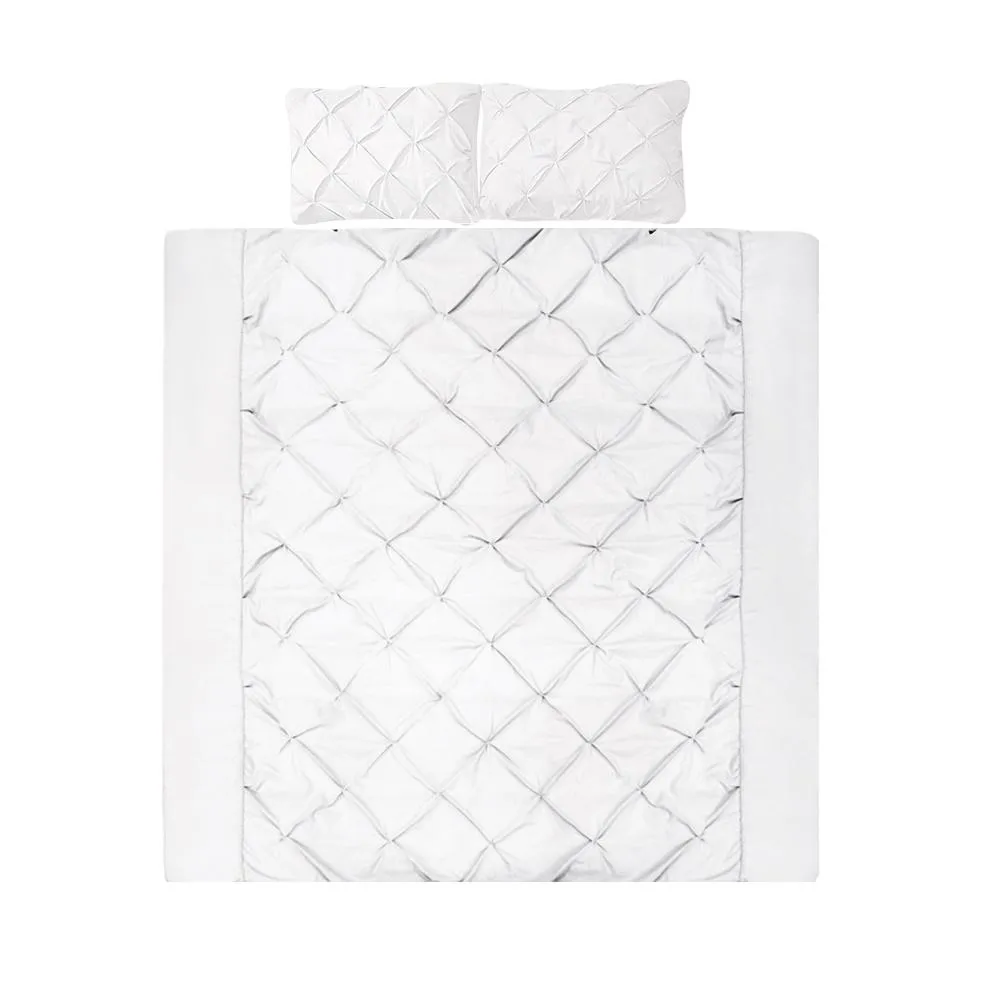 King Size Quilt Cover Set - White