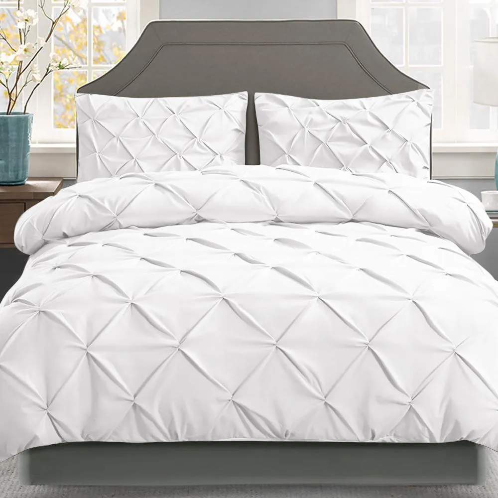 King Size Quilt Cover Set - White