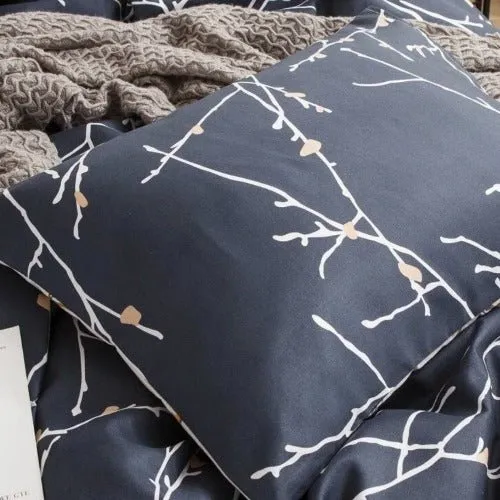 King size twigs design, Bedding set of 6 pieces.