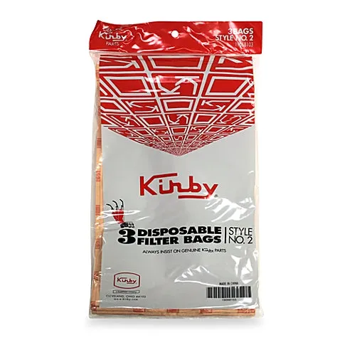 Kirby Style No 2 Vacuum Bags (3pk)