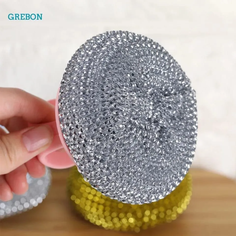 Kitchen Pot Cleaning Scrubbing Brush, Dish Bowl Washing Cleaner, Scourer For Cookware Cleaning, Pan Cleaning Scrubber