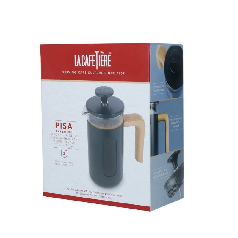 La Cafetiere Pisa Cafetiere 3 Cup Black