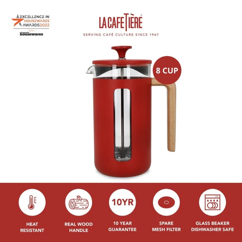 La Cafetiere Pisa Cafetiere 8 Cup Red