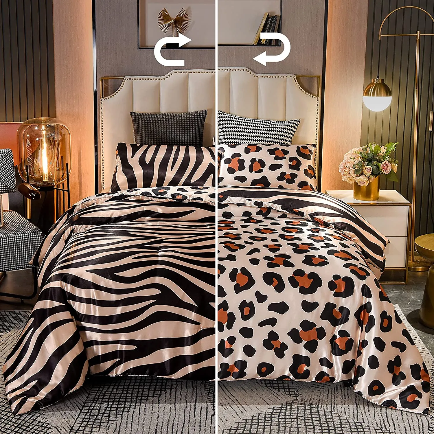 Leopard & Zebra Printed Comforter All-Season