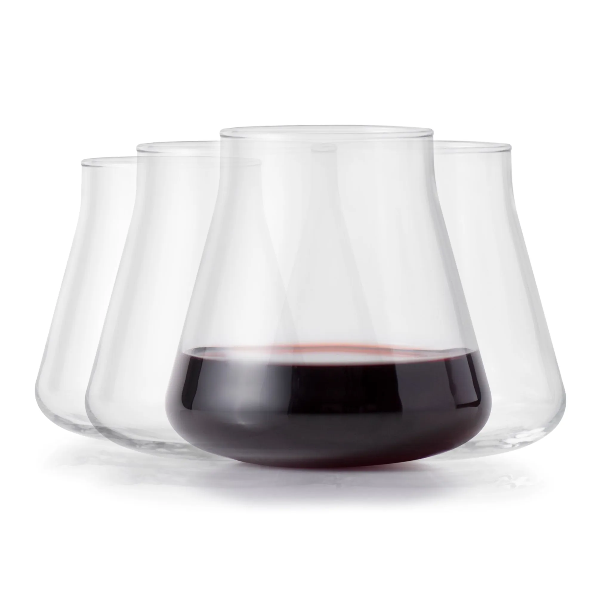 Libbey Magnitude Stemless Wine Glasses, 15 ounce, Set of 4