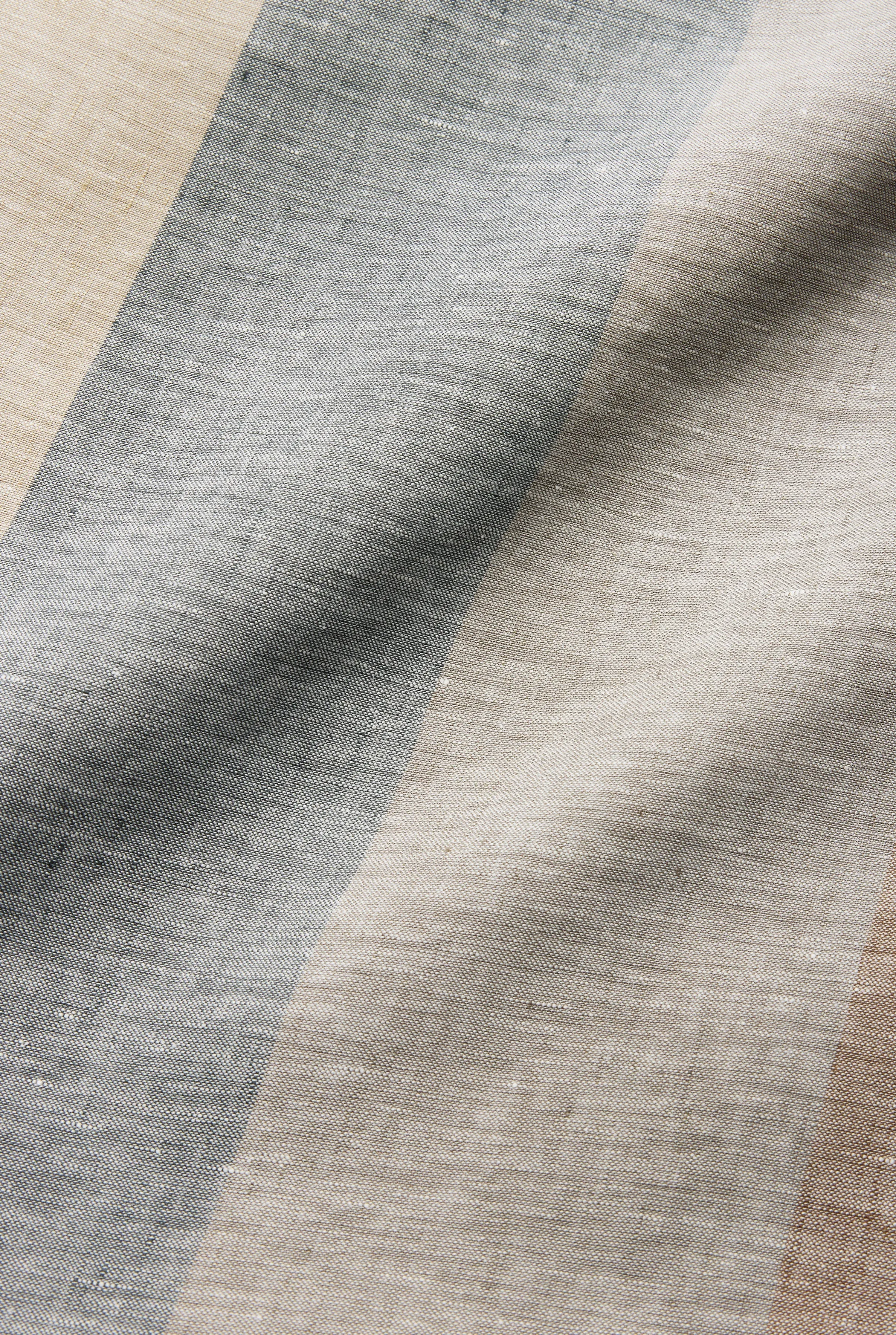 Linen Bedding Riviera Striped in Color Grey - Yarn Dyed