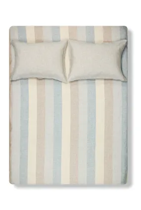 Linen Bedding Riviera Striped in Color Grey - Yarn Dyed