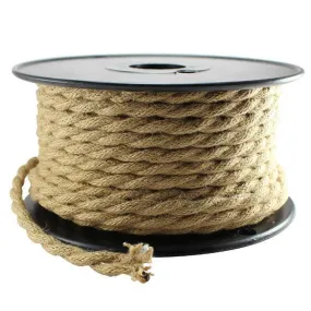 Linen Rope Covered Twisted Cord - Per Ft. - 18 AWG