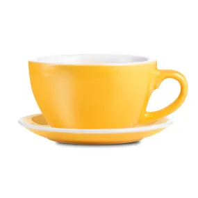 Loveramics Egg Style Latte Cup & Saucer - Yellow (10oz/300ml)