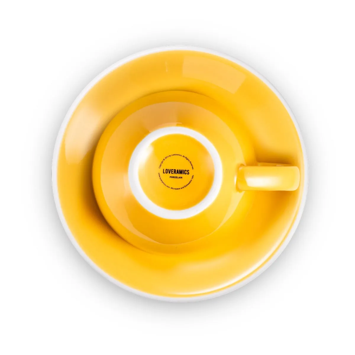 Loveramics Egg Style Latte Cup & Saucer - Yellow (10oz/300ml)