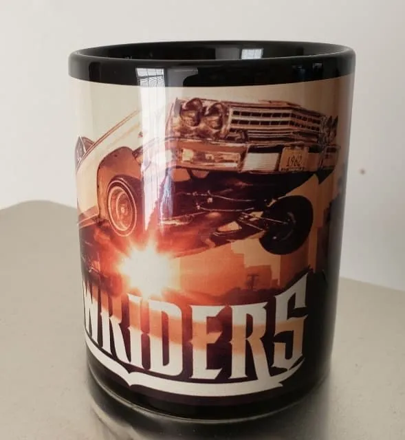 Lowriders Coffee Mug 11oz. on white mug