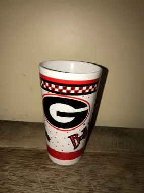 <€€ SEC University of Georgia Bulldogs Ceramic 6” Coffee Cup Mug UGA Bulldawgs