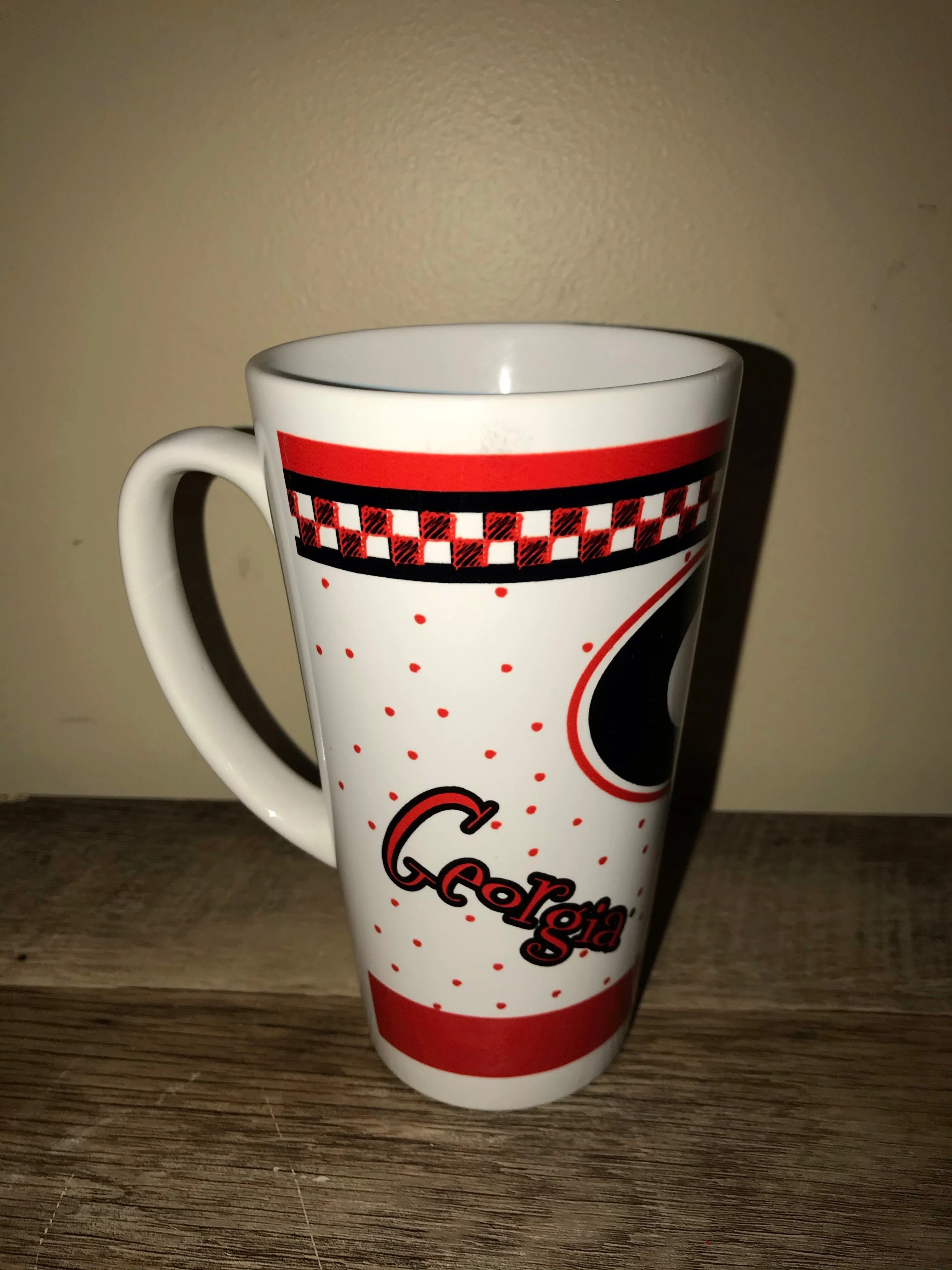 <€€ SEC University of Georgia Bulldogs Ceramic 6” Coffee Cup Mug UGA Bulldawgs