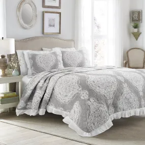 Lucianna Ruffle Edge Cotton Bedspread Set