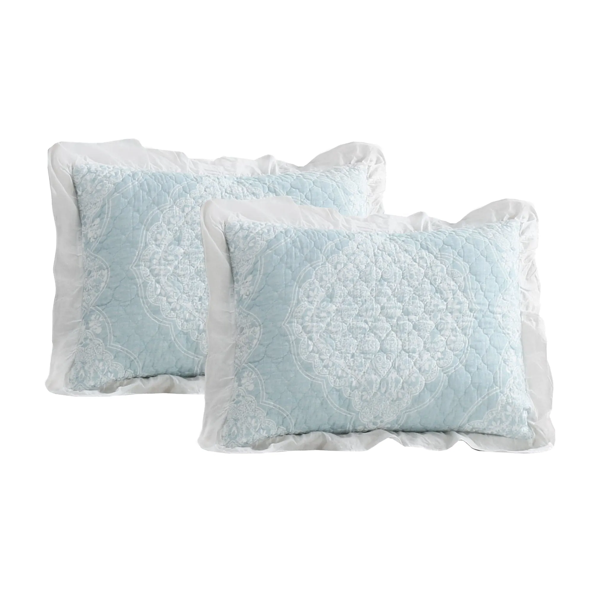 Lucianna Ruffle Edge Cotton Bedspread Set