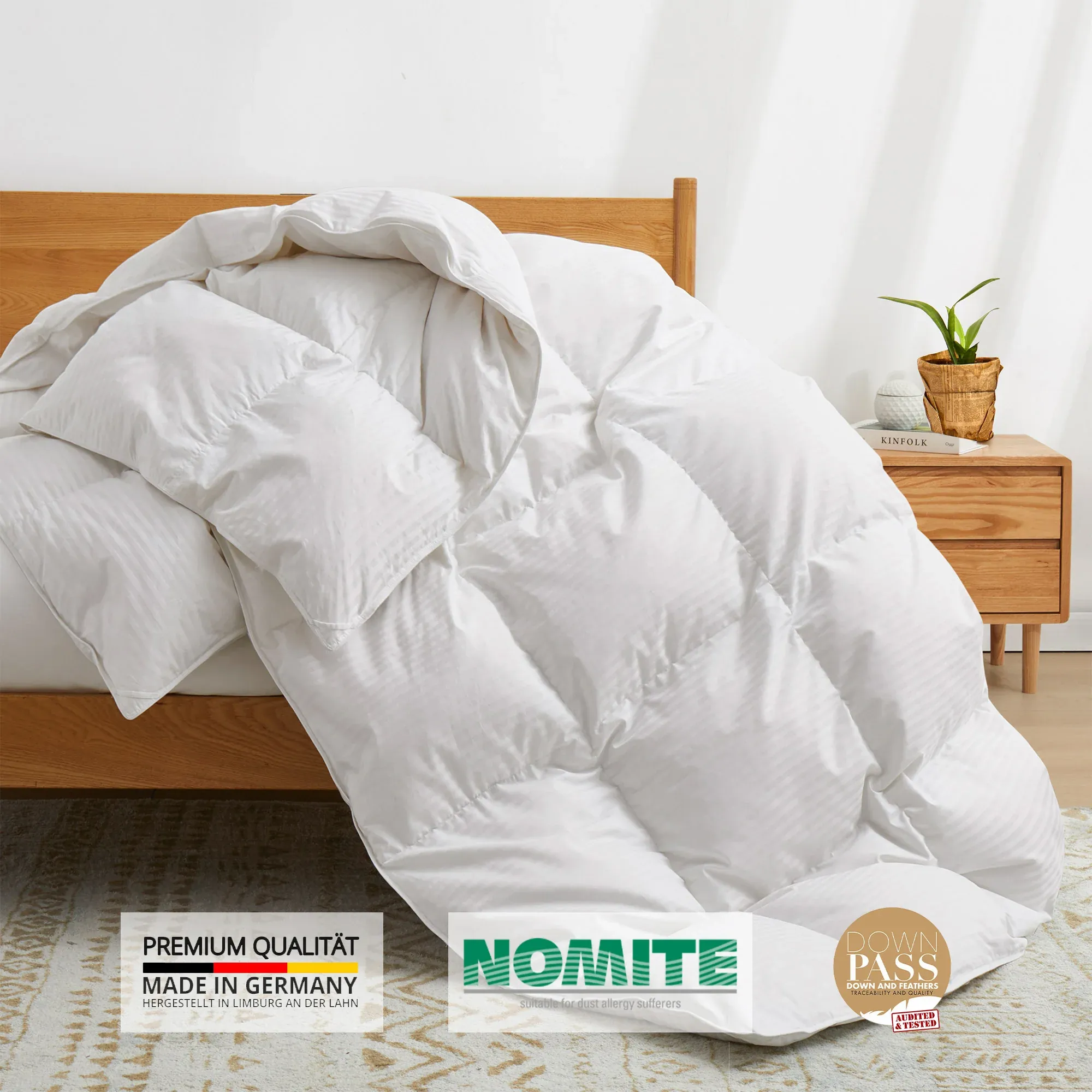 Made in Germany 800 Fill Power European White Down Comforter