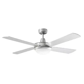 Martec Lifestyle 1320mm 4 Blade Ceiling Fan with 24w LED Light Brushed Aluminium