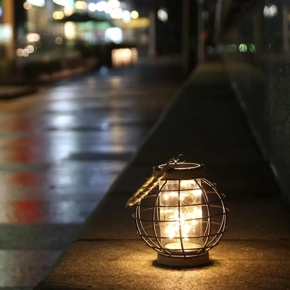 Metal Cage LED Lantern