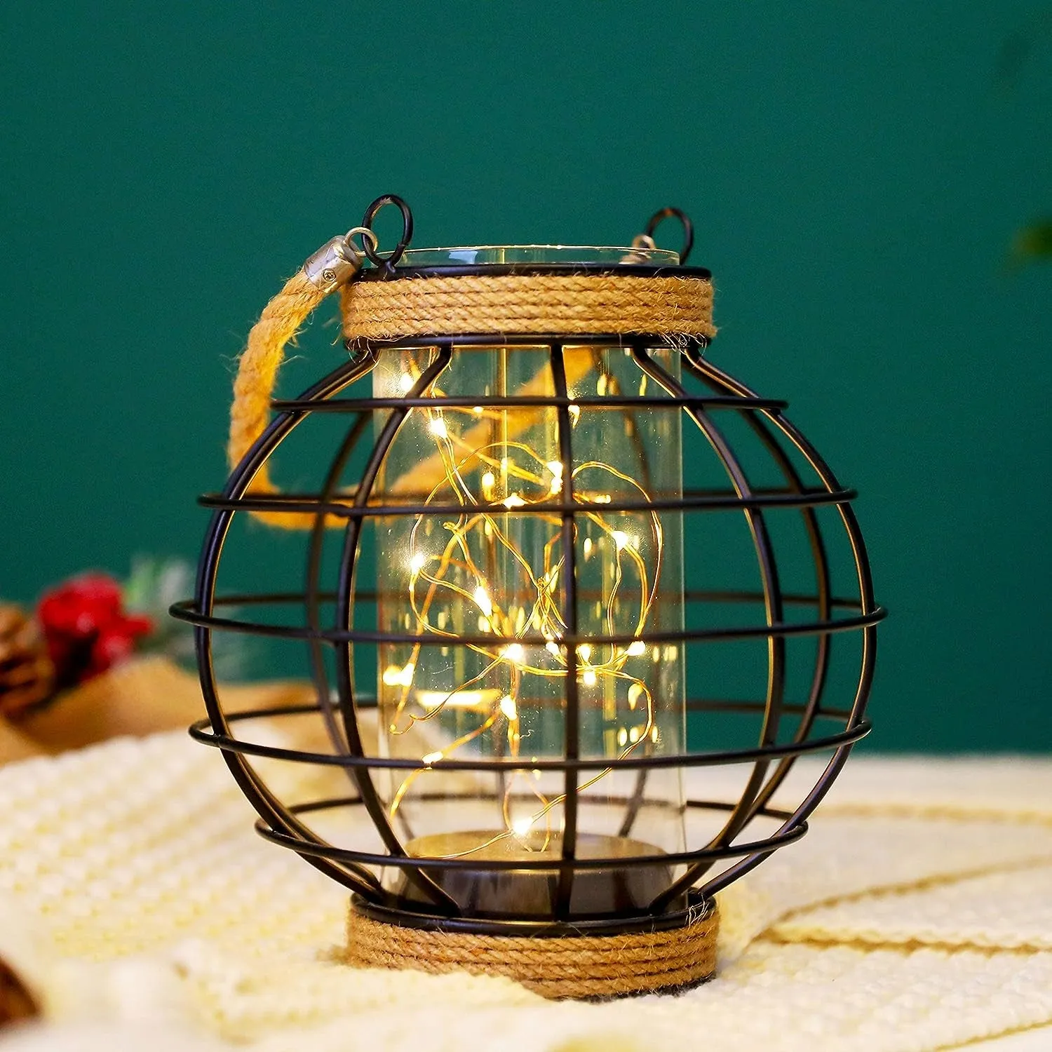 Metal Cage LED Lantern