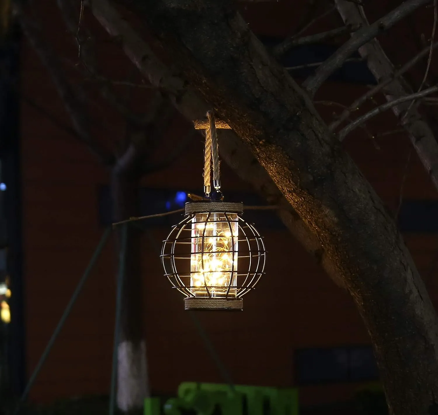 Metal Cage LED Lantern