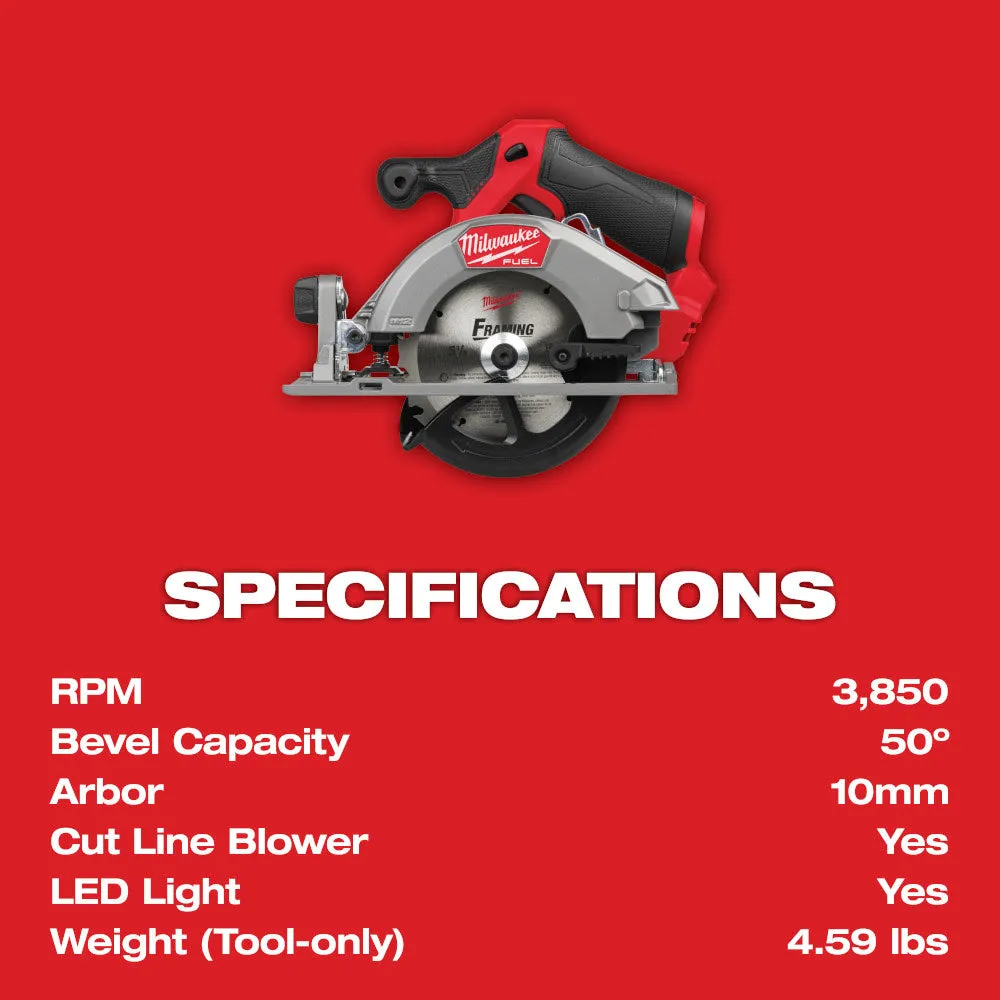 Milwaukee 2521-20 M12 FUEL 5-3/8" Circular Saw