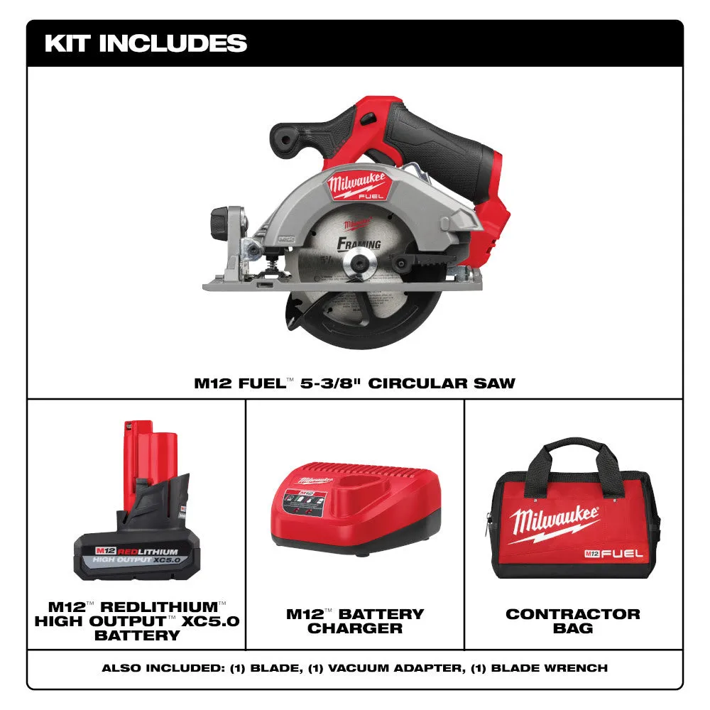 Milwaukee 2521-21HO M12 FUEL 5-3/8" Circular Saw Kit