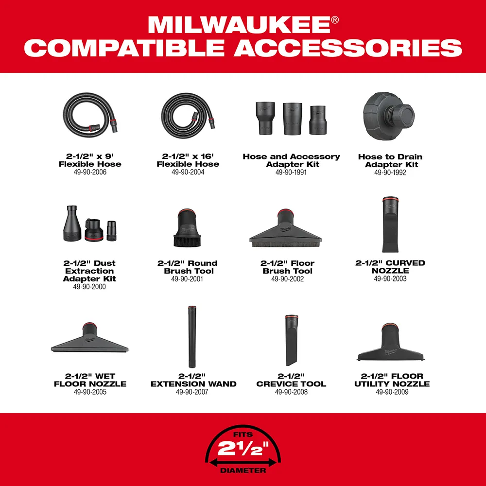 Milwaukee M18 Fuel 12 Gallon Dual-Battery Wet and Dry Vacuum Kit