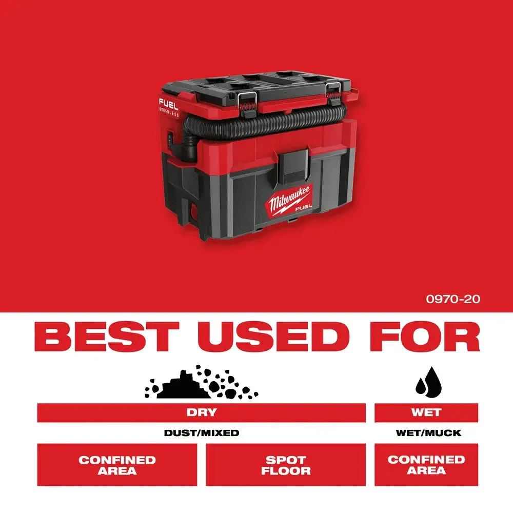 Milwaukee M18 FUEL PACKOUT 2.5 Gallon Wet/Dry Vacuum