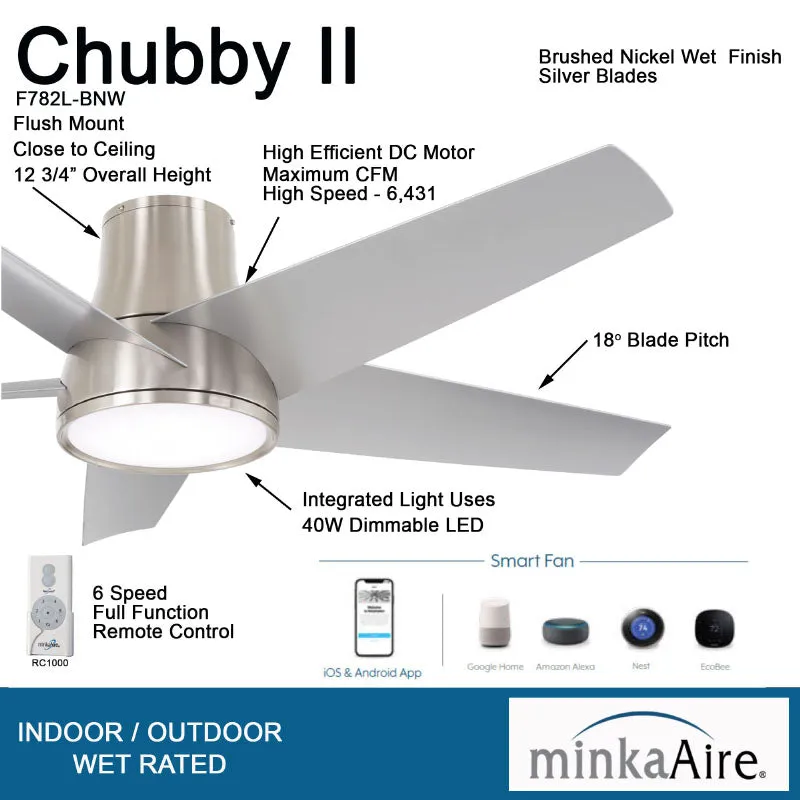 Minka Aire F782L Chubby II 58" Smart Ceiling Fan with LED Light Kit