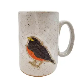 Mug - 16oz - Robin Redbreast Ceramic Mug  by White Squirrel Clayworks