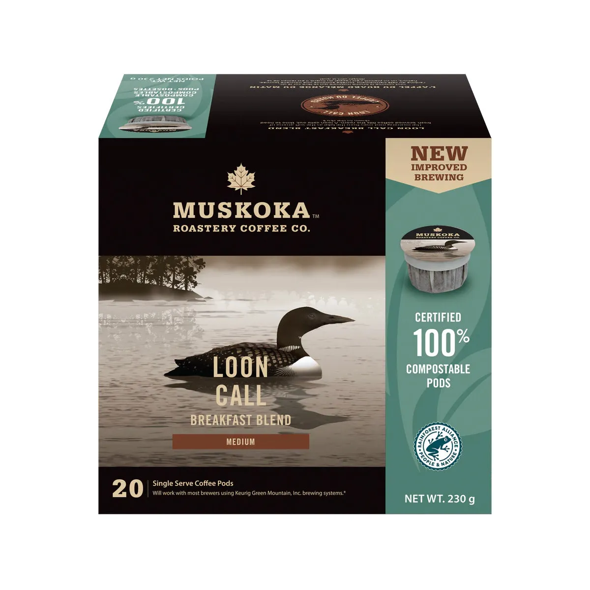 Muskoka Roastery Coffee Co. Loon Call Single Serve Coffee 20 Pack