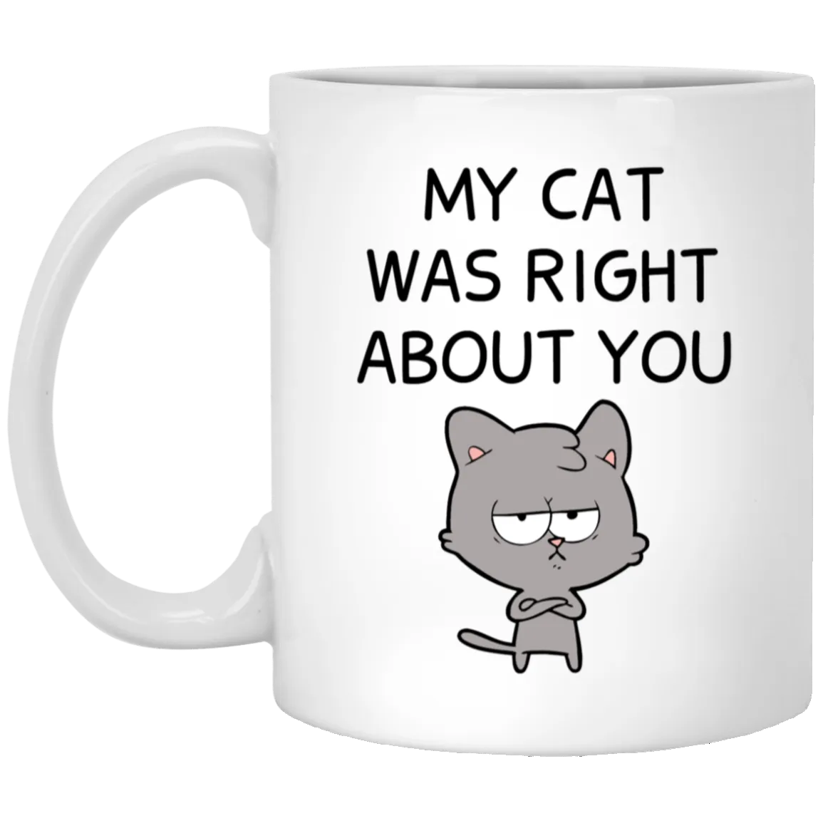 My Cat Was Right About You Mug Funny Cat Coffee Cup